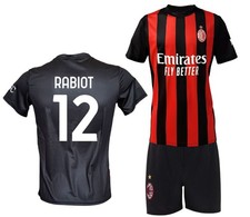 Completo Milan Adrien Rabiot 12 Maglia Replica Ufficiale Autorizzata 2025-2026