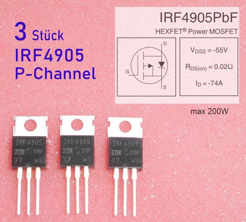 Irf4905 mosfet canale - mosfet,
