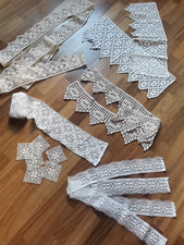 LOTTO DI BELLISSIME BORDURE, AD UNCINETTO O MECCANICHE, VINTAGE