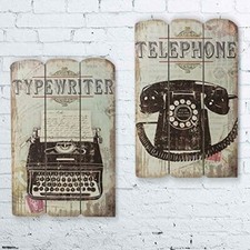 Targa da parete in legno stile