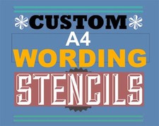 stencil word personalizzato A4