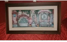 Quadro Bassorilievo Fausto Battelli Roma "Ninfeo di Valle Giulia"