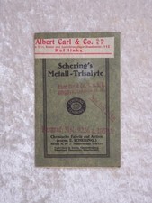 Antico Albert Carl & Co.Tabella Brochure Schering´S Metall-Trisalyte - Vintage