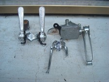 Campagnolo set, manettini cambio, passafilo, deragliatore, corsa epoca