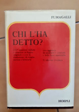 Fumagalli CHI L'HA DETTO? X Edizione Hoepli 1983