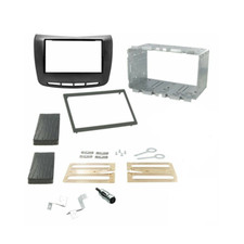 Mascherina autoradio nero lucido 2 DIN con plancia per Lancia Delta NO NAVI