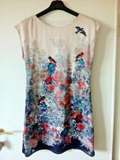 Abito tunica floreale tg. S - M in 3 colori a scelta: petrolio, nero o rosa nude