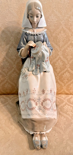 Lladro 4865 statuina ricamata - lladro, #4865