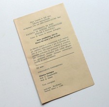 UNIVERSITA' BARI AA 1971-72