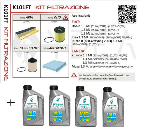 Kit filtri olio selenia - +,