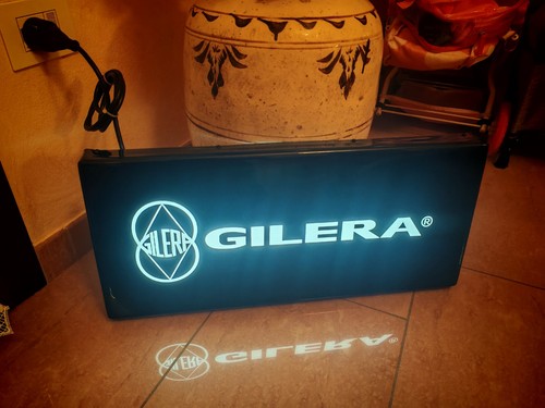 Gilera targa insegna - gilera, luminosa