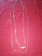 Bel Lotto 2 eleganti Lunghe COLLANE/catenine Argento 925 VINTAGE Anni 70 