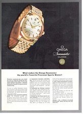 OMEGA SEAMASTER orologio Pubblicità 1 pagina originale 1961 vintage Calendar 8xc
