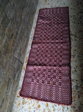 Tappeto sardo antico in lana color bordeaux cm 165x60