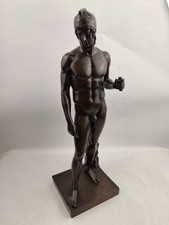 XIX secolo firmato F. Barbedienne. Fondeur. Scultura in bronzo di Ares Borghese