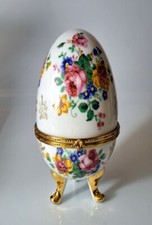 Portagioie porcellana  uovo Faberge' ' Sprammobile decorato da Collezione