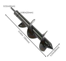PUNTA PER TRAPANO TRIVELLA PER TERRENO TRAPIANTI DA GIARDINAGGIO IN ACCIAIO NERA