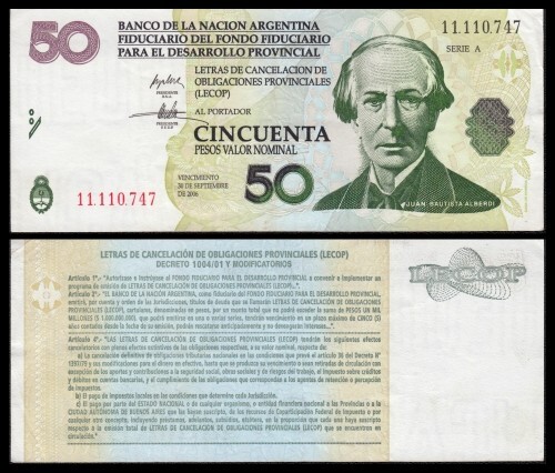 Argentina pesos nd - 50,