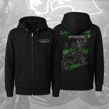 Kawasaki Versys 650 Grand Tourer 2015-2021 per ventilatore pilota - Felpa con cappuccio zip moto
