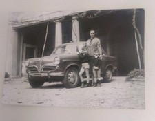 FOTO VINTAGE Originale Anni 50 Auto Alfa Romeo Giuletta Targa Milano Cm 11x7