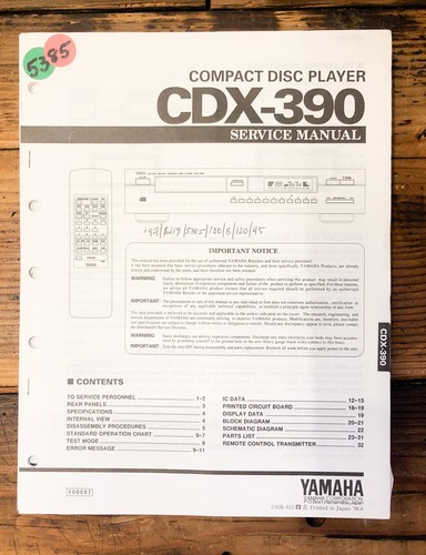 Yamaha cdx 390 lettore - yamaha,