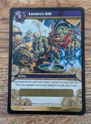 Carta wow tcg - carta, landro's
