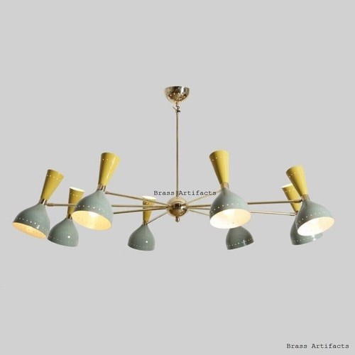 Lampadario sputnik ottone - lampadario, in