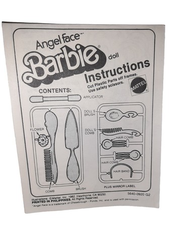 Istruzioni barbie angel face - barbie,