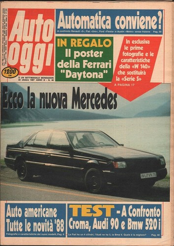 Rivista auto oggi anno - auto, 1987