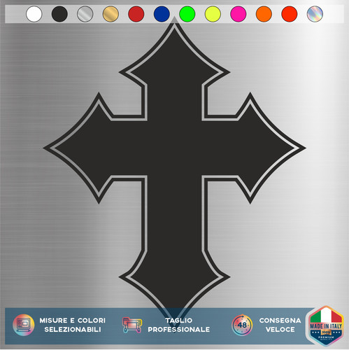 Adesivo croce templare 25 - adesivo,