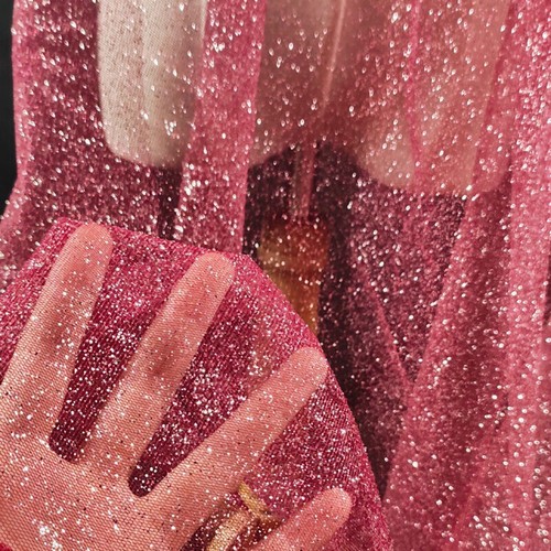 Glitter voile tulle tessuto - glitter,
