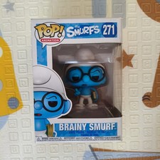 Funko Pop! BRAINY SMURF 271 Television RARE VAULTED - grande puffo
