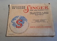 Singer Per Uso Domestico Manuale D'uso E Manutenzione 1936 Vintage Cucito