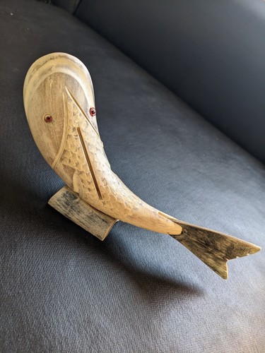 Statuetta pesce legno - pesce, in