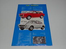  FIAT ABARTH OTR 1000 OTS OT 2000  BROCHURE DEPLIANT PROSPEKT (T39)