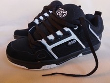 Scarpe da skate DVS Comanche uomo taglia 10 imbottite in pelle bianca e nera imbottite