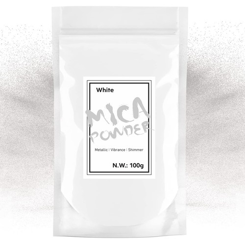 100g polvere mica bianco - di, mica,bianco