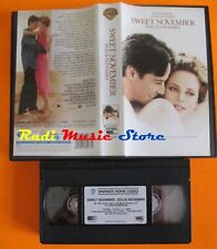 film VHS SWEET NOVEMBER Keanu Reeves Charlize Theron WB 2002  (F4*) no dvd