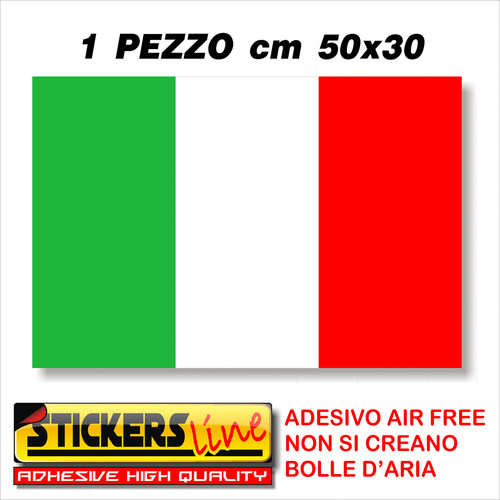Adesivo bandiera italiana - bandiera,