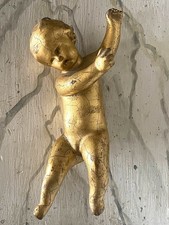 Antico Angelo putto stucco dorato barocco ottimo stato