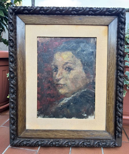 Dipinto olio ritratto - -,