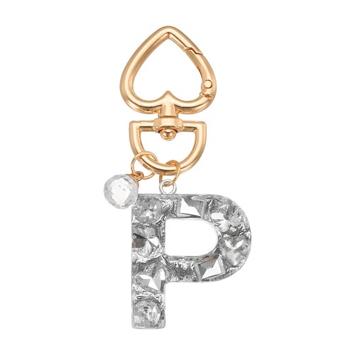 Keychain with crystal heart - with,