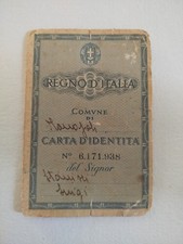 Carta D'identità Regno d'Italia Comune Di Monopoli (BA) 1942