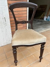 sei sedie d'antiquariato in stile inglese 800 in legno di mogano