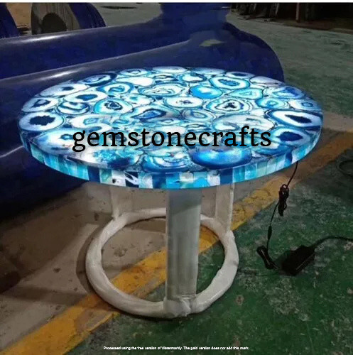Tavolino rotondo caffè agata