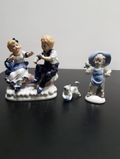 3X Statua Porcellana BambinI