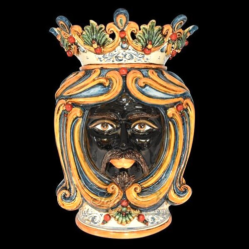 Testa moro maiolica - moro,