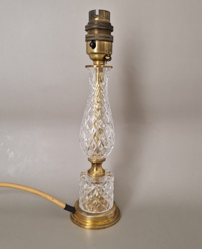 Vintage crystal glass brass - crystal,