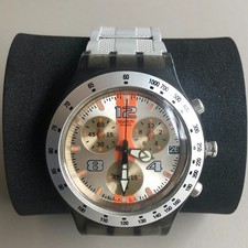 Swatch Irony Diaphane anni 90-2000 Aluminium Swiss - Argento e arancione VINTAGE