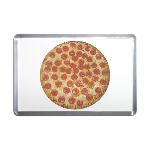 Pepperoni pizza plastic fridge - pizza,